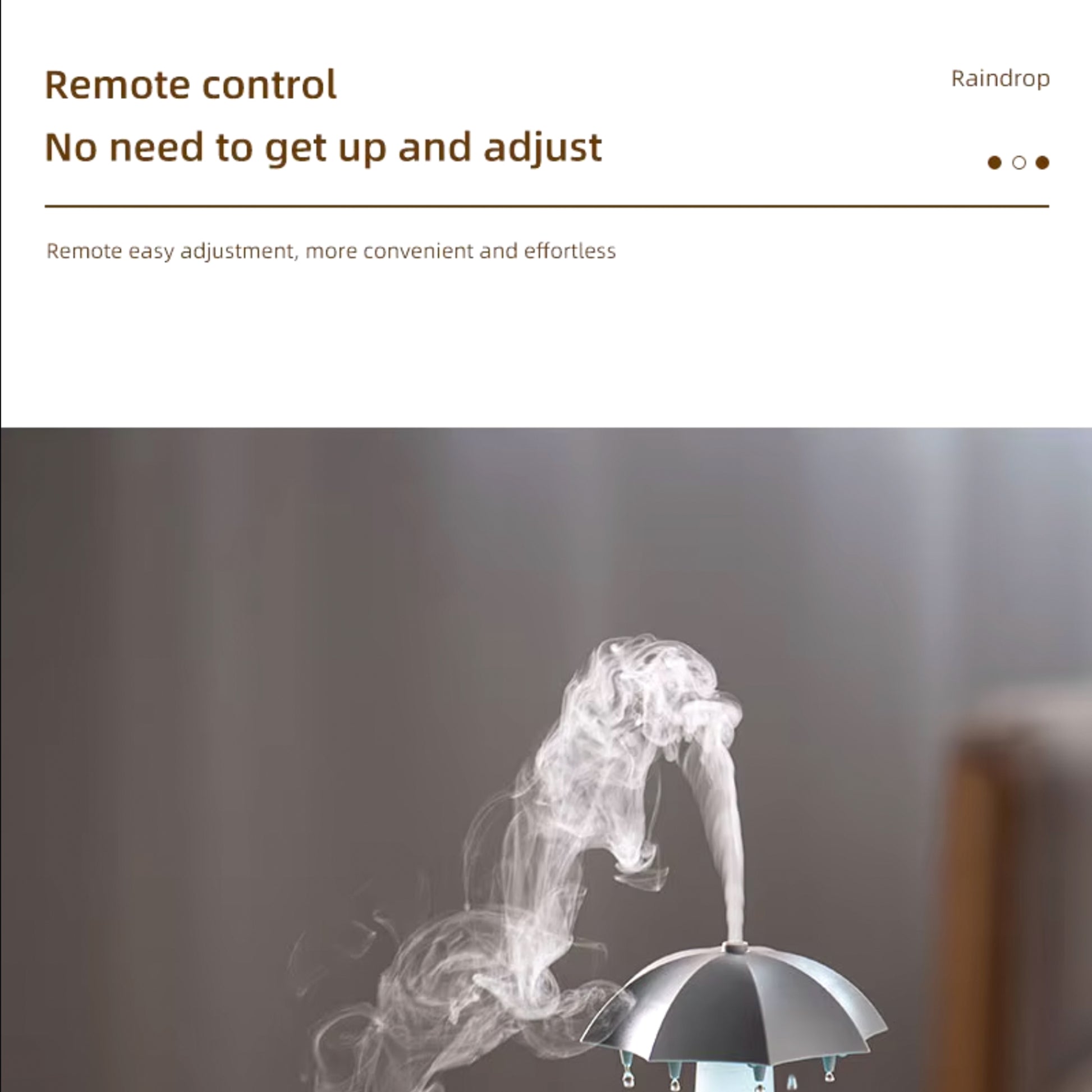 Raindrop Ultrasonic Aromatherapy Humidifier | Rotating Water Drop Aroma Diffuser with Remote Control - Loovy # 