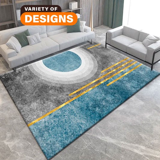 Modern Geometric Line Carpet – Crystal Velvet Mat for Living Room, Bedroom, and More - Loovy # 