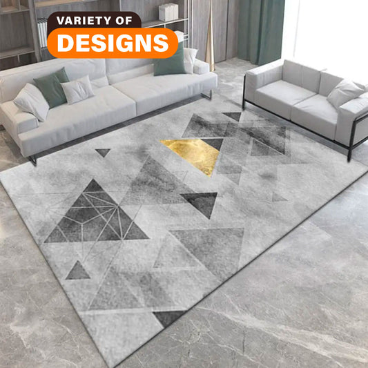 Modern Geometric Line Carpet – Crystal Velvet Mat for Living Room, Bedroom, and More - Loovy # 