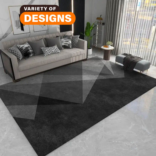 Modern Geometric Line Carpet – Crystal Velvet Mat for Living Room, Bedroom, and More - Loovy # 