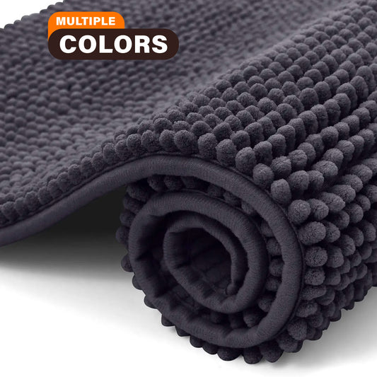 Chenille Bathroom Rug – Soft, Absorbent, and Non-Slip Bath Mat - Loovy # 