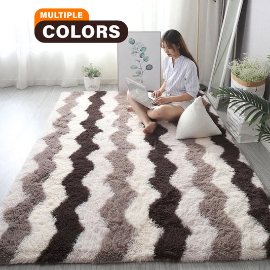 Fluffy Non-Slip Carpet – Modern Bedroom & Living Room Rug for Home Décor - Loovy # 