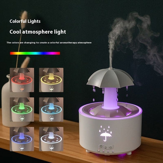 Raindrop Ultrasonic Aromatherapy Humidifier | Rotating Water Drop Aroma Diffuser with Remote Control - Loovy # 