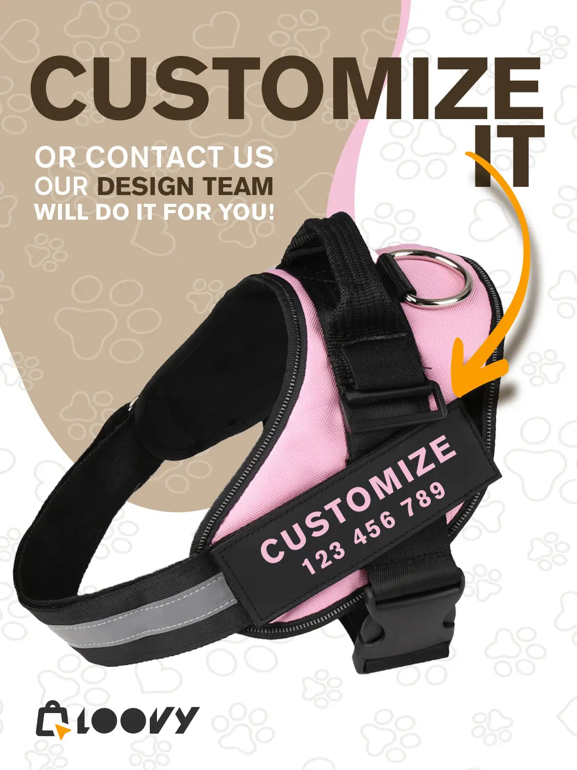 Custom Dog Harness with Name & Phone – No Pull, Reflective & Secure