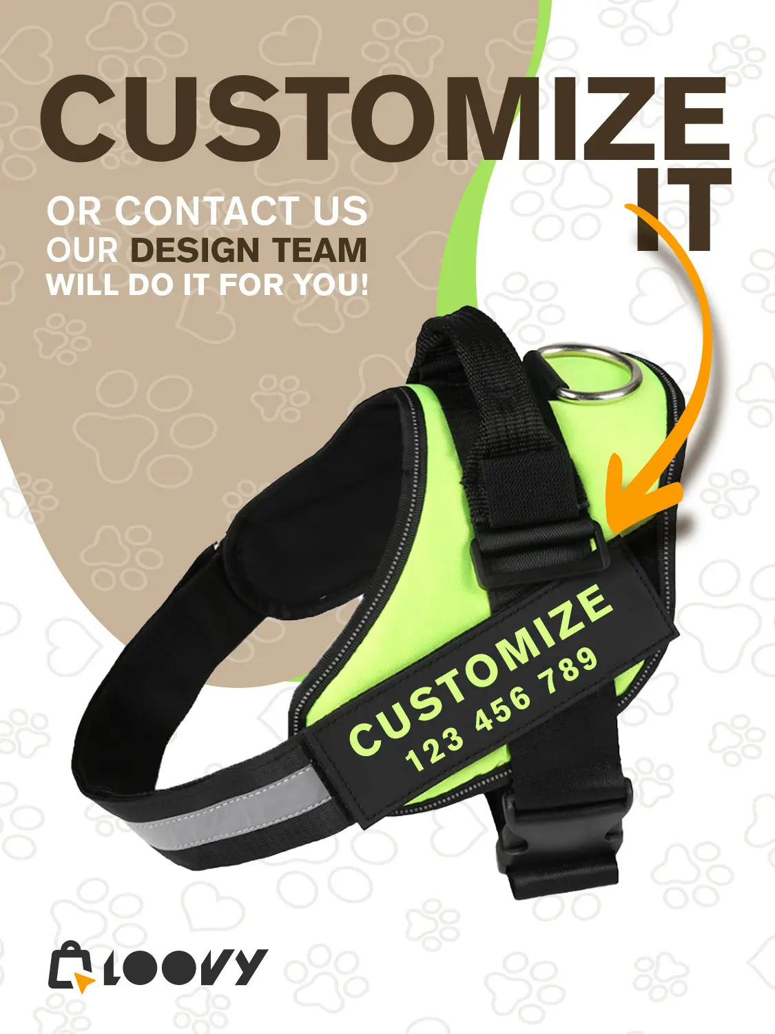 Custom Dog Harness with Name & Phone – No Pull, Reflective & Secure
