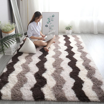 Fluffy Non-Slip Carpet – Modern Bedroom & Living Room Rug for Home Décor - Loovy # 