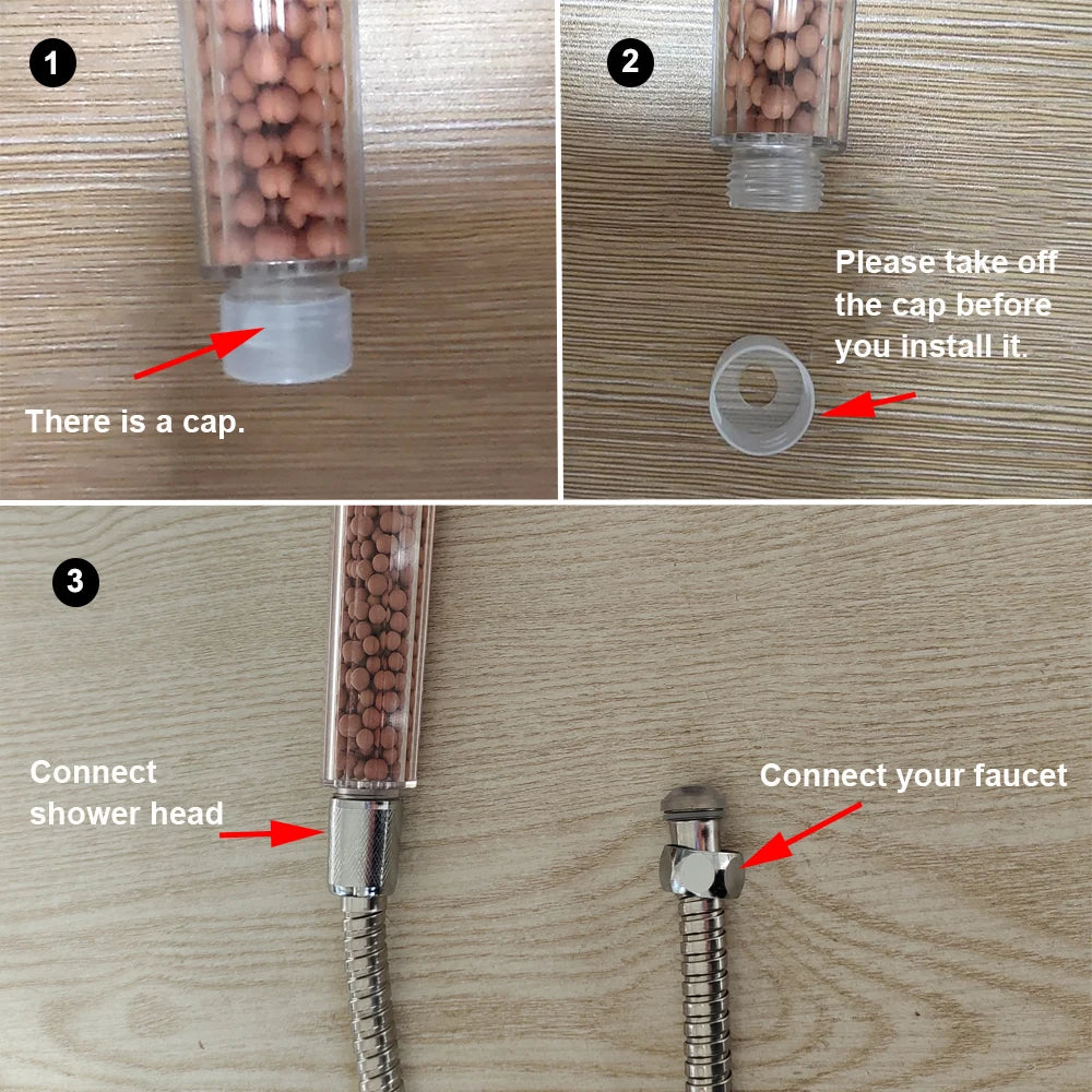 5-Mode LED Shower Head with Temperature Control - High Pressure & Water-Saving - Loovy # 