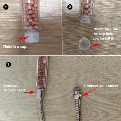 5-Mode LED Shower Head with Temperature Control - High Pressure & Water-Saving - Loovy # 