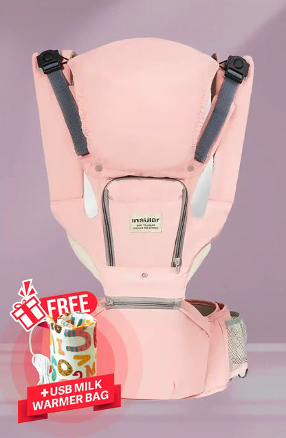 3-in-1 Baby Carrier – Multi-Functional Hip Seat with Front Hold, Breathable Waist Stool for Infants 0-2 Years, Portable and Ergonomic Design - Loovy # 