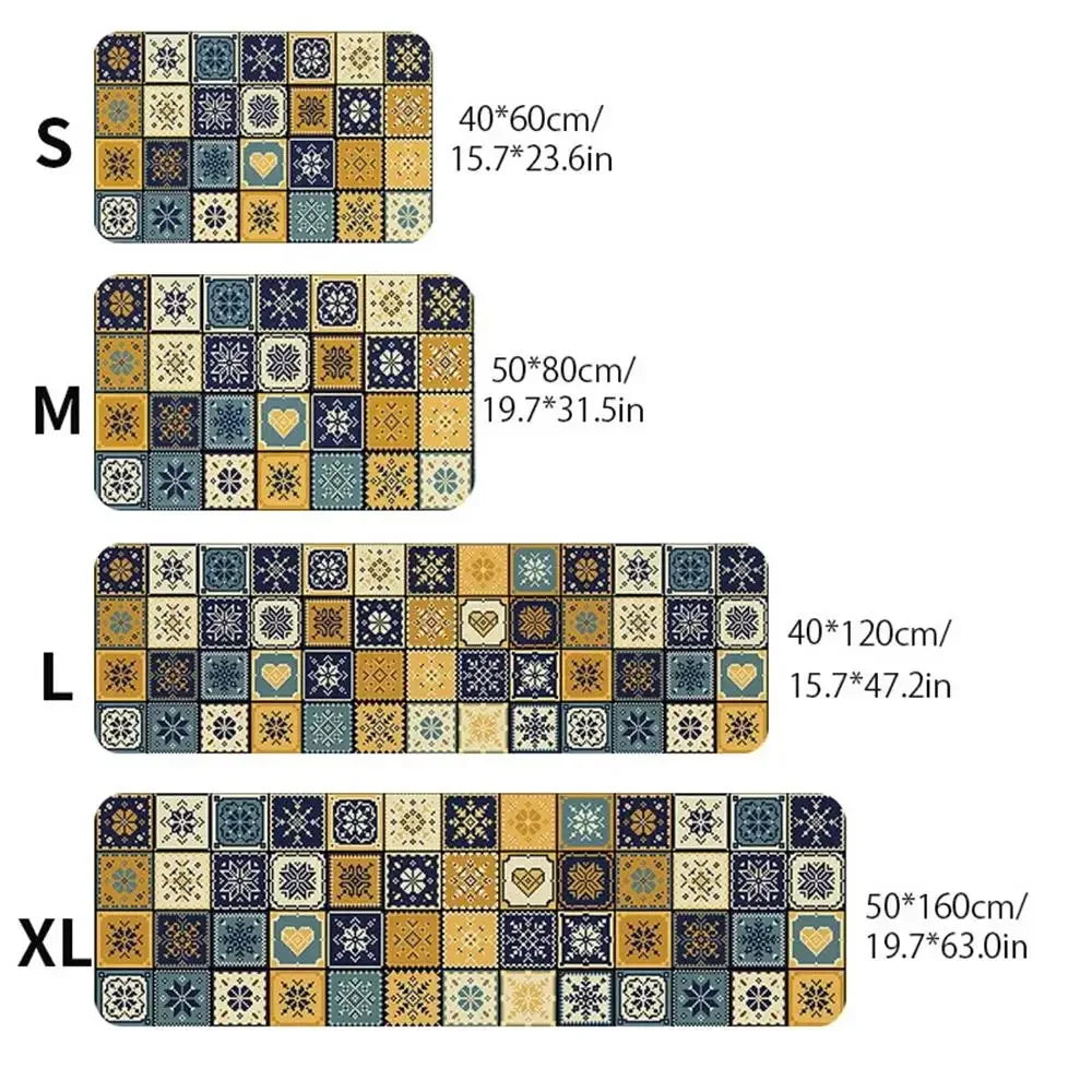 Non-Slip Crystal Velvet Kitchen Mat for Home, Living Room, and Bedroom, Carpet - Loovy # 