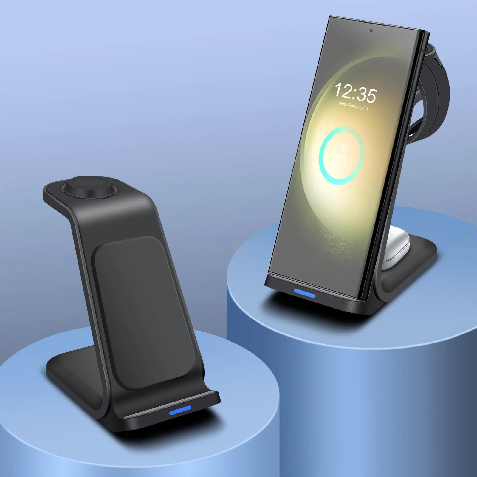 3-in-1 Wireless Charging Station for Samsung Galaxy Devices - Loovy # 