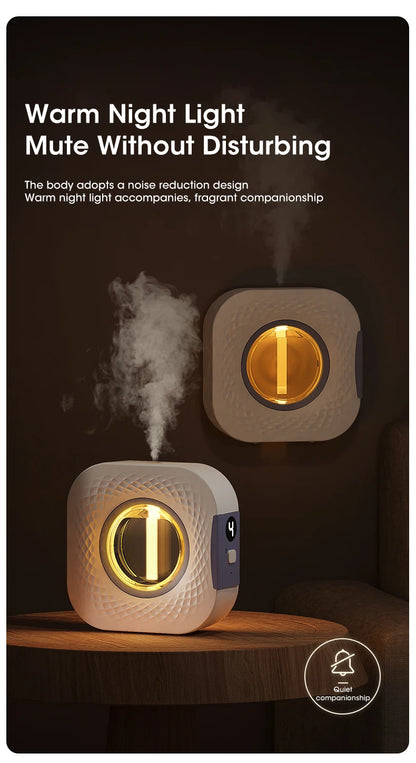 60㎡ Oil Aromatherapy Diffuser – Wall-Mounted & Desktop Air Purifying Machine with Colorful Night Light - Loovy # 