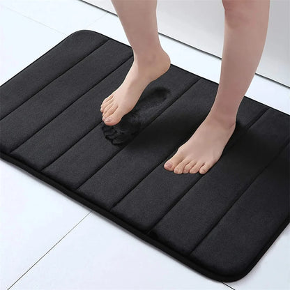 Memory Foam Bath Mat – Super Absorbent, Non-Slip Bathroom Rug, Bathrooms, restrooms, kitchens & doorways - Loovy # 