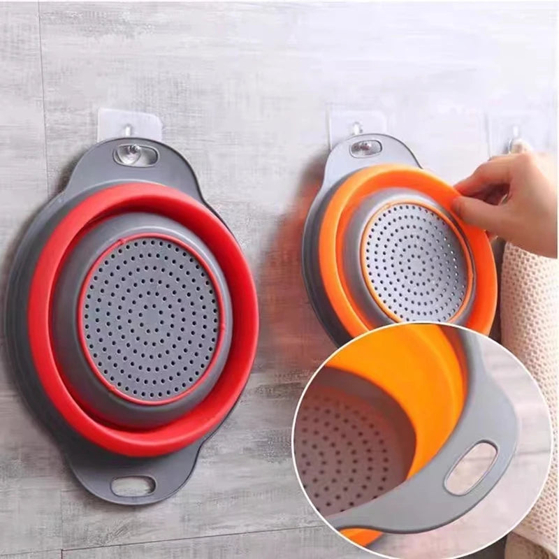 Foldable Silicone Colander - Space-Saving Multifunctional Drainer for Kitchen - Loovy # 