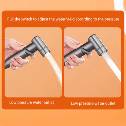 Zinc Alloy Wall-Mount Toilet Bidet Sprayer Set with Dual Outlet - Loovy # 