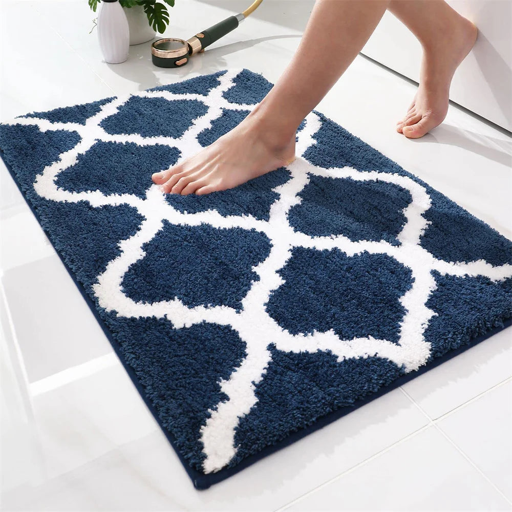 Shaggy Microfiber Bath Mat – Super Absorbent and Non-Slip Bathroom Rug - Loovy # 
