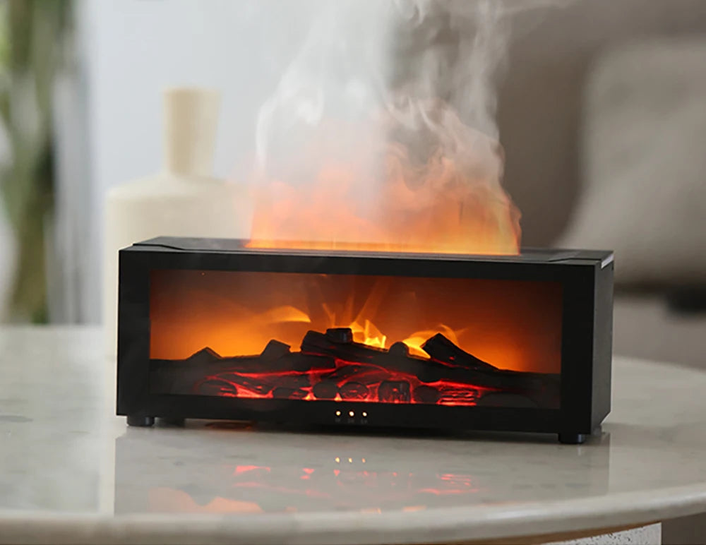 Flame Aroma Humidifier with Essential Oil Diffuser & Remote Control - Loovy # 
