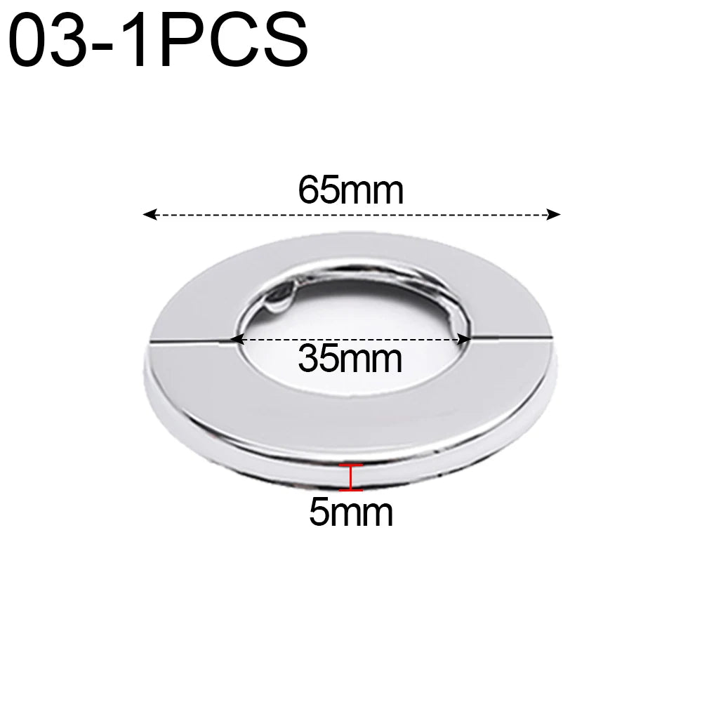 Decorative Stainless Steel Faucet Cover – Self-Adhesive Water Pipe Wall Hole Covers for Bathroom & Kitchen - Loovy # 