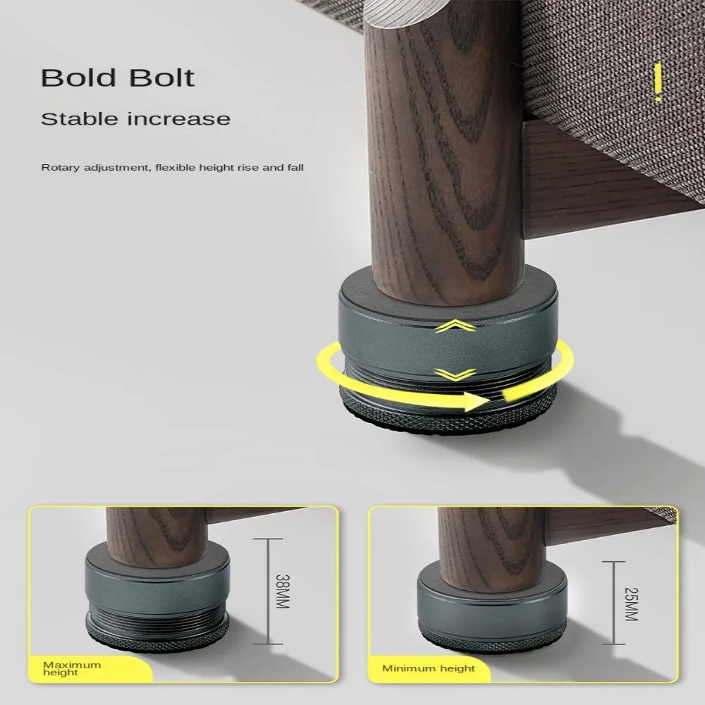 Metal Furniture Leg Riser – Non-Slip Cushion Pad for Tables, Chairs, Beds, and Cabinets - Loovy # 