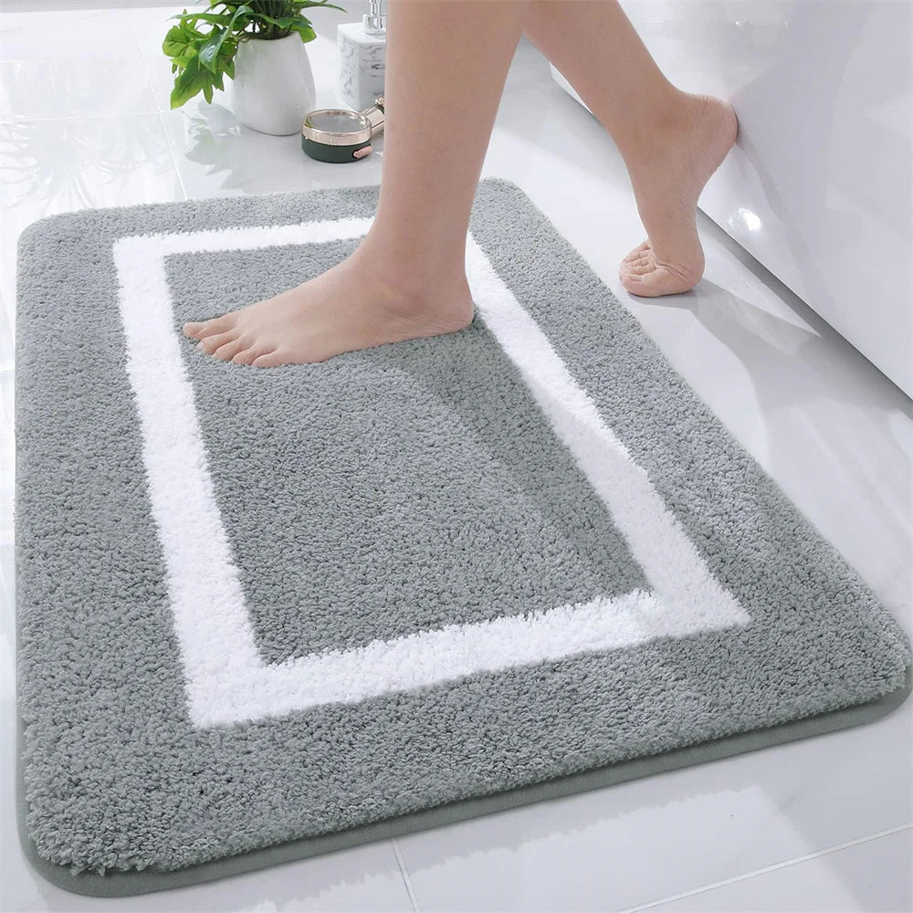 Shaggy Microfiber Bath Mat – Super Absorbent and Non-Slip Bathroom Rug - Loovy # 
