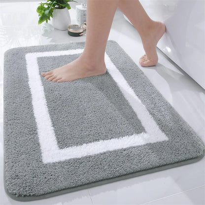 Shaggy Microfiber Bath Mat – Super Absorbent and Non-Slip Bathroom Rug - Loovy # 
