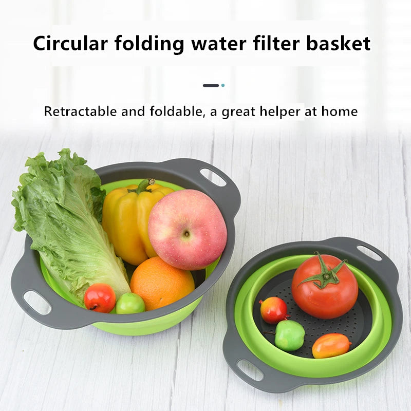 Foldable Silicone Colander - Space-Saving Multifunctional Drainer for Kitchen - Loovy # 