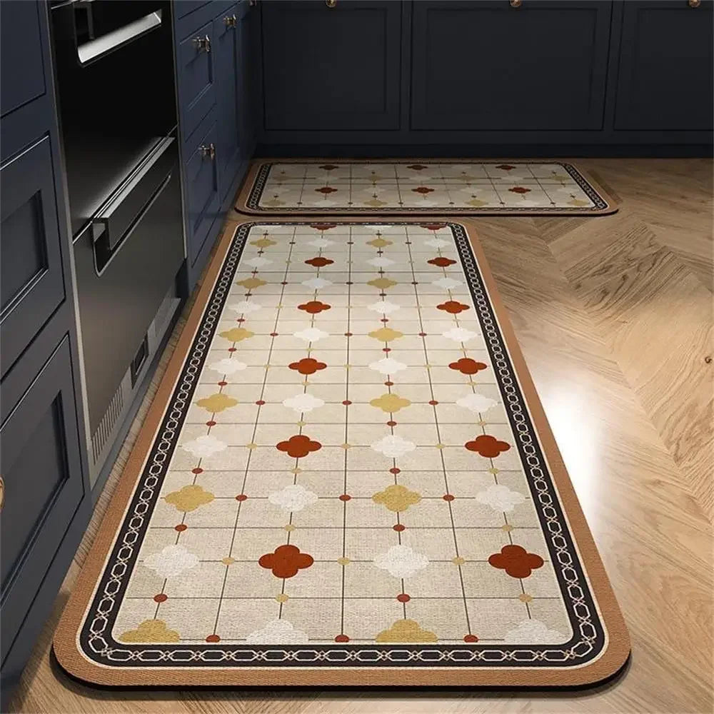 Non-Slip Crystal Velvet Kitchen Mat for Home, Living Room, and Bedroom, Carpet - Loovy # 