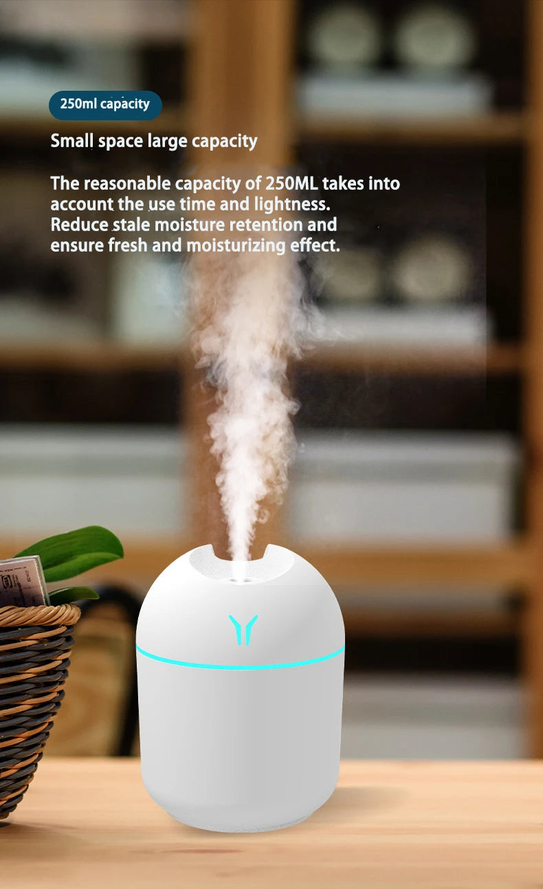 Portable USB Mini Humidifier with Aromatherapy Function – Compact, Quiet, and Efficient - Loovy # 
