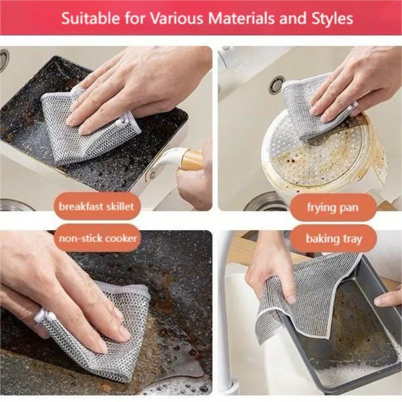 Magic Steel Wire Cleaning Cloth – Efficient and Eco-Friendly Kitchen Helper - Loovy # 