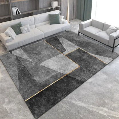 Modern Geometric Line Carpet – Crystal Velvet Mat for Living Room, Bedroom, and More - Loovy # 