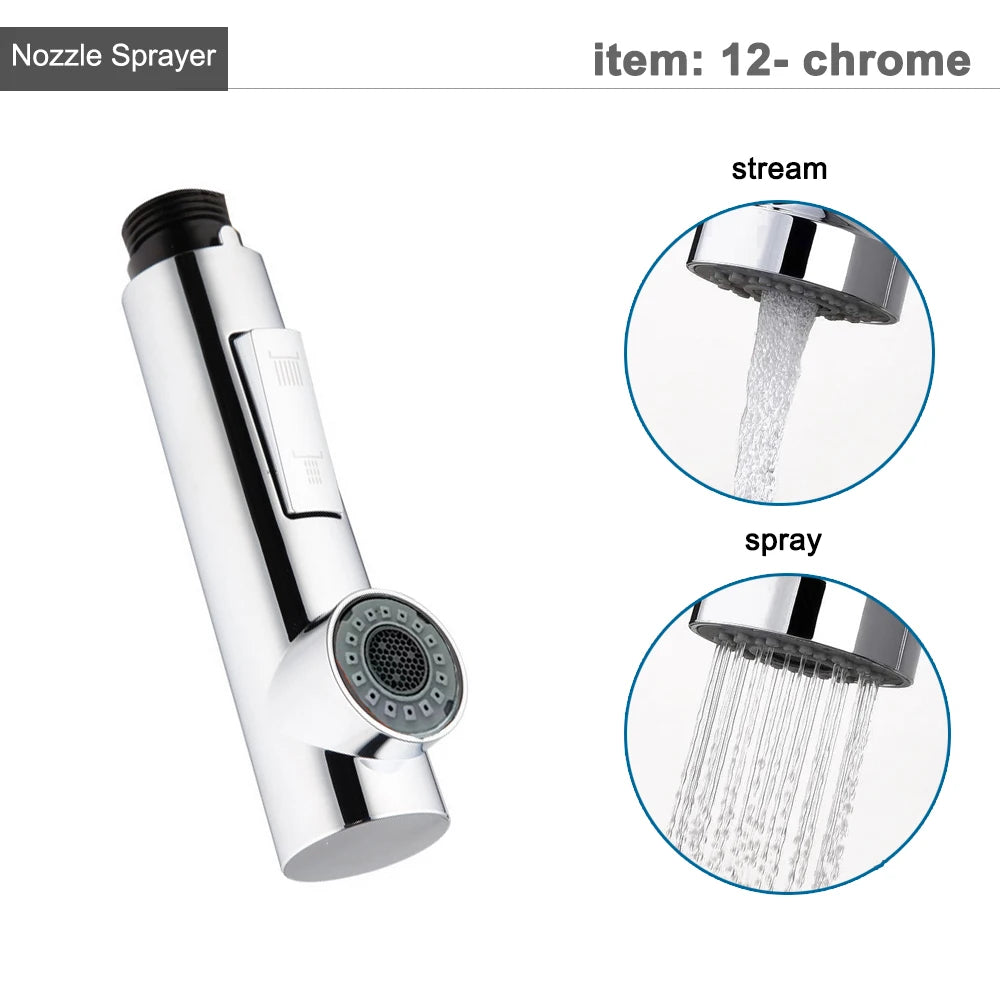 G1/2 Kitchen Faucet Pull-Out Sprayer - Replacement Nozzle for Easy Cleaning - Loovy # 