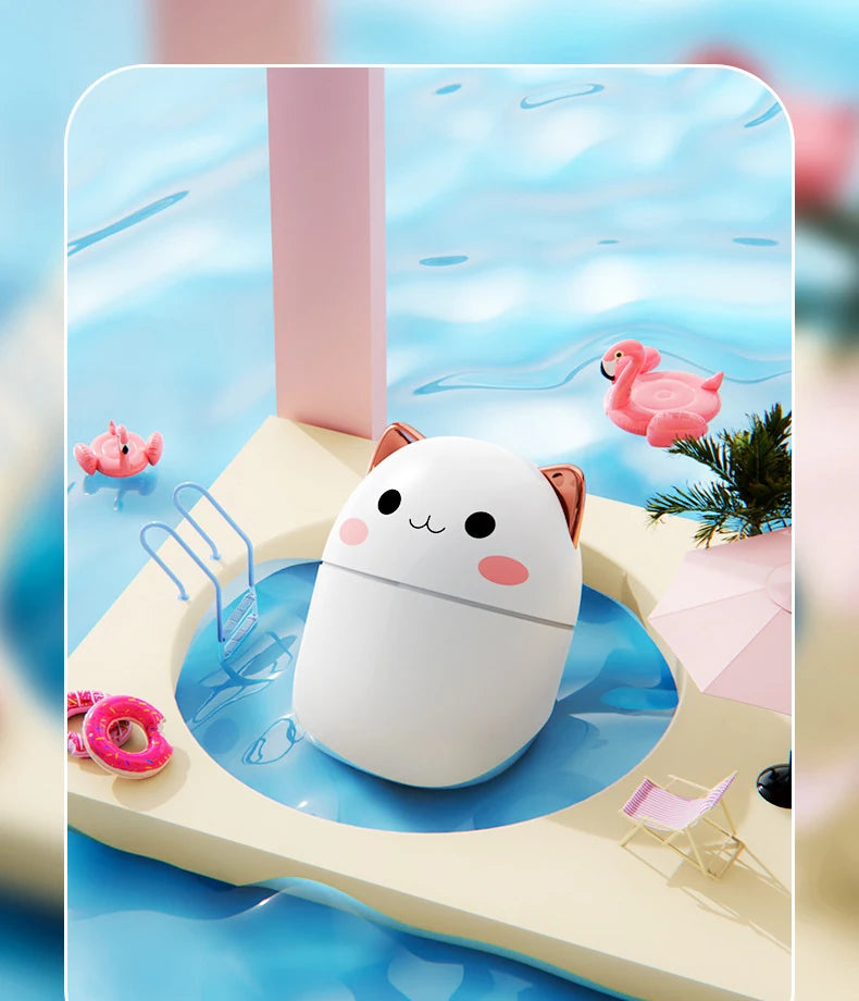 Portable 200ml Air Humidifier with Night Light – Kawaii Aroma Diffuser - Loovy # 