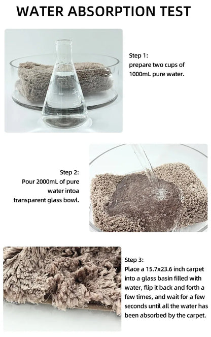 Soft & Comfortable Thick Plush Floor Mat - Non-Slip, Water-Absorbent Rug for Home Use - Loovy # 