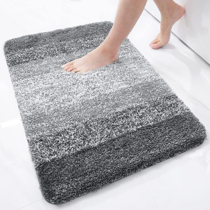 Shaggy Microfiber Bath Mat – Super Absorbent and Non-Slip Bathroom Rug - Loovy # 