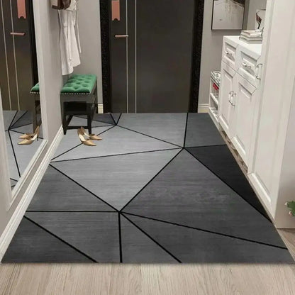 Modern Geometric Line Carpet – Crystal Velvet Mat for Living Room, Bedroom, and More - Loovy # 