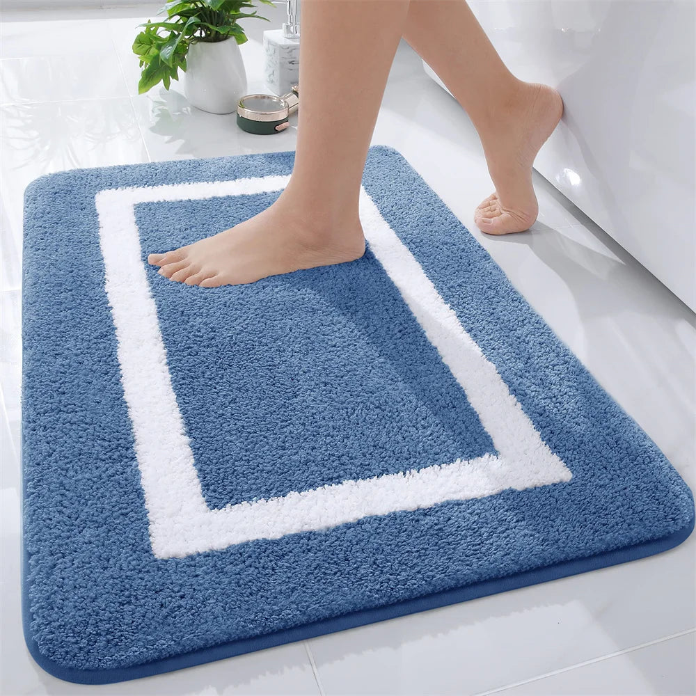 Shaggy Microfiber Bath Mat – Super Absorbent and Non-Slip Bathroom Rug - Loovy # 