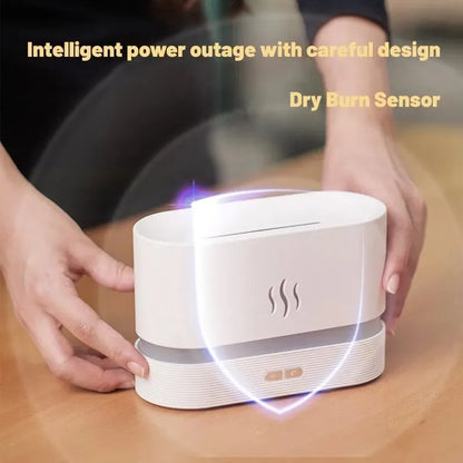 Ultrasonic Aroma Diffuser – Cool Mist Maker with LED Flame Lamp - Loovy # 