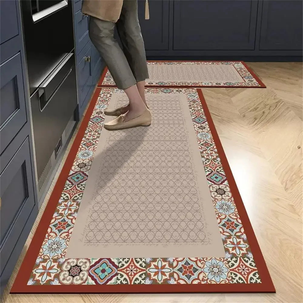 Non-Slip Crystal Velvet Kitchen Mat for Home, Living Room, and Bedroom, Carpet - Loovy # 