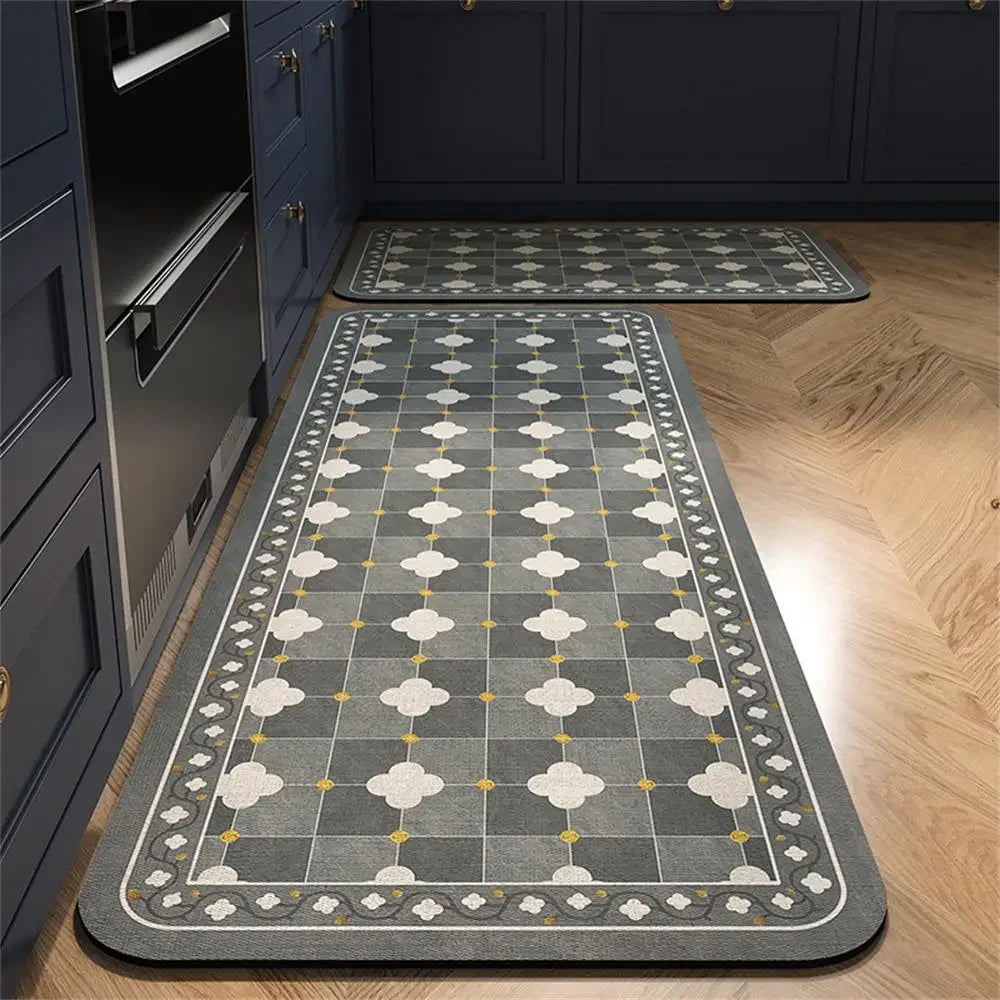 Non-Slip Crystal Velvet Kitchen Mat for Home, Living Room, and Bedroom, Carpet - Loovy # 