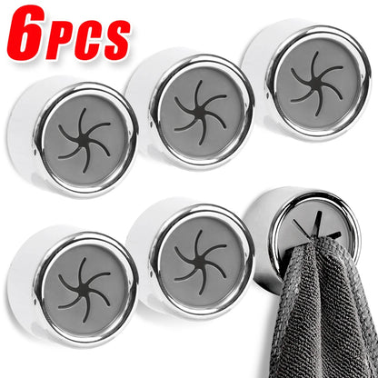 Self-Adhesive Towel Hooks - Wall Mounted for Bathroom & Kitchen - Loovy # 