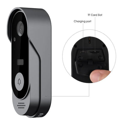 Tuya Smart Wireless Video Doorbell – HD Camera, 2-Way Audio, Night Vision, IP65 Waterproof, 2.4GHz WiFi