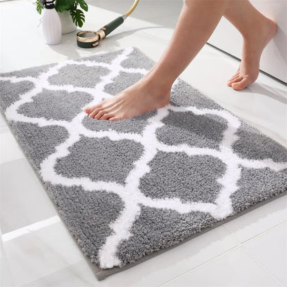 Shaggy Microfiber Bath Mat – Super Absorbent and Non-Slip Bathroom Rug - Loovy # 