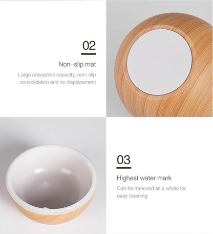 Mini USB Ultrasonic Wood Grain Aroma Diffuser & Air Humidifier - Loovy # 