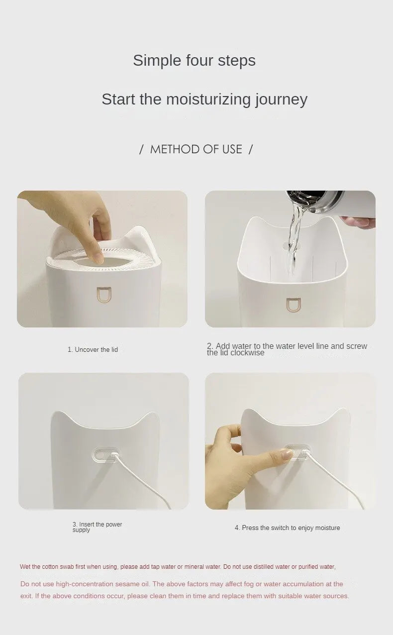 3000ml Dual Jet Air Humidifier – Large Capacity Ultrasonic Aroma Diffuser - Loovy # 