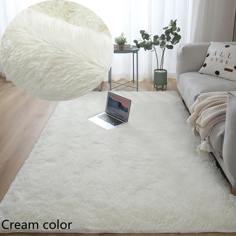 Fluffy Non-Slip Carpet – Modern Bedroom & Living Room Rug for Home Décor - Loovy # 