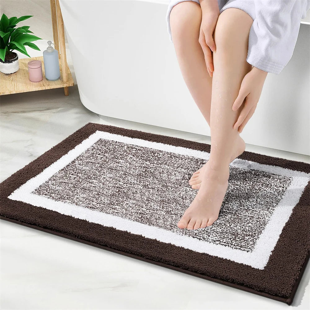 Shaggy Microfiber Bath Mat – Super Absorbent and Non-Slip Bathroom Rug - Loovy # 