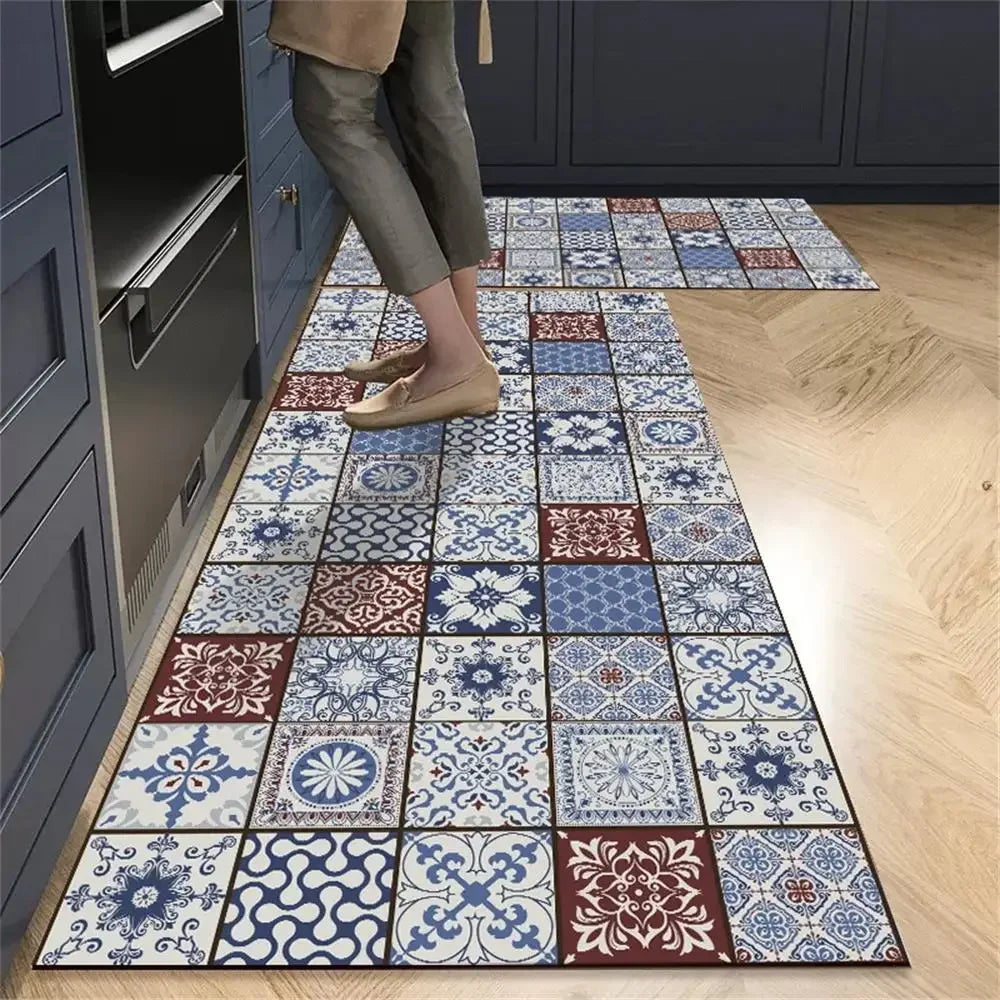 Non-Slip Crystal Velvet Kitchen Mat for Home, Living Room, and Bedroom, Carpet - Loovy # 