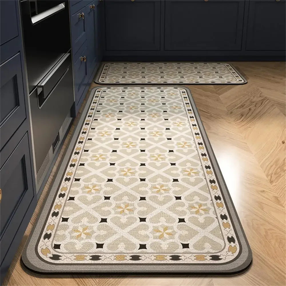 Non-Slip Crystal Velvet Kitchen Mat for Home, Living Room, and Bedroom, Carpet - Loovy # 
