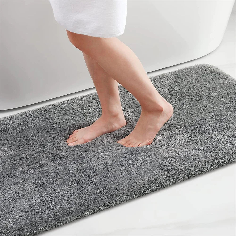 Shaggy Microfiber Bath Mat – Super Absorbent and Non-Slip Bathroom Rug - Loovy # 