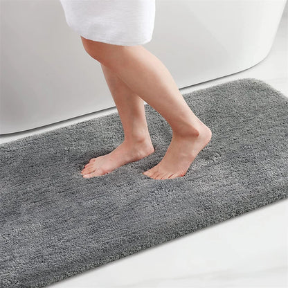 Shaggy Microfiber Bath Mat – Super Absorbent and Non-Slip Bathroom Rug - Loovy # 
